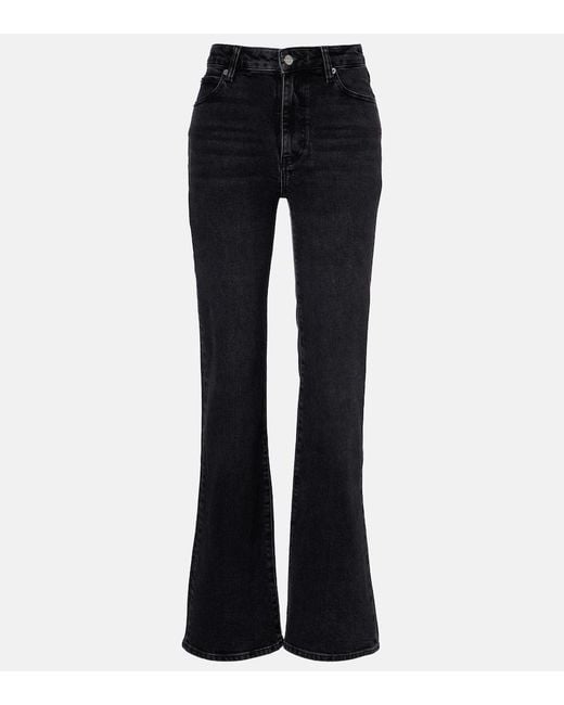 FRAME Blue Arrow High-Rise Bootcut Jeans