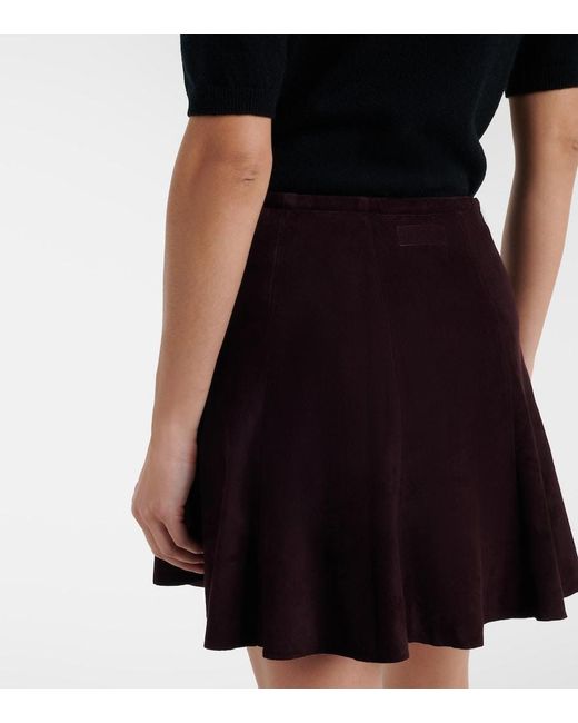 Stouls Red Mila Suede Miniskirt