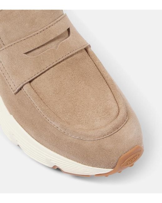 Tod's Natural Suede Sneakers