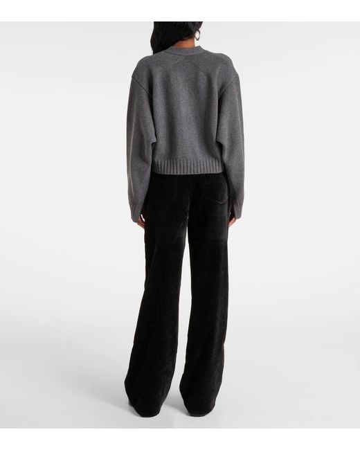 Proenza Schouler Gray Cardigan Sofia Aus Kaschmir Und Wolle
