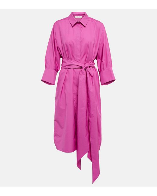 Max Mara Pink Hemdblusenkleid Tabata aus Baumwollpopeline
