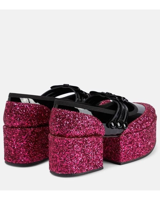 Noir Kei Ninomiya Purple X Repetto Platform Mary Janes