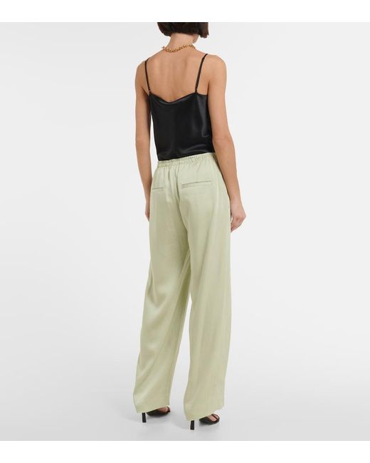 Vince Green Wide-leg Satin Pants
