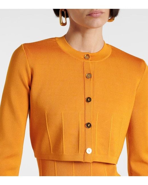 Galvan Yellow Cropped-Cardigan Atalanta