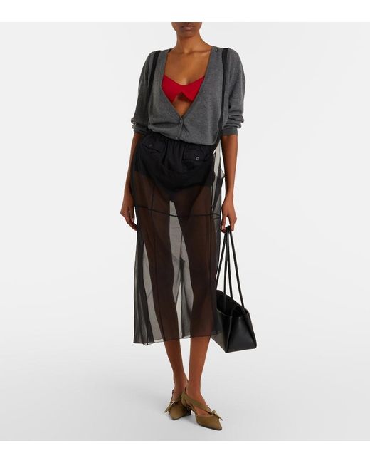 Prada Gray Cashmere Cardigan