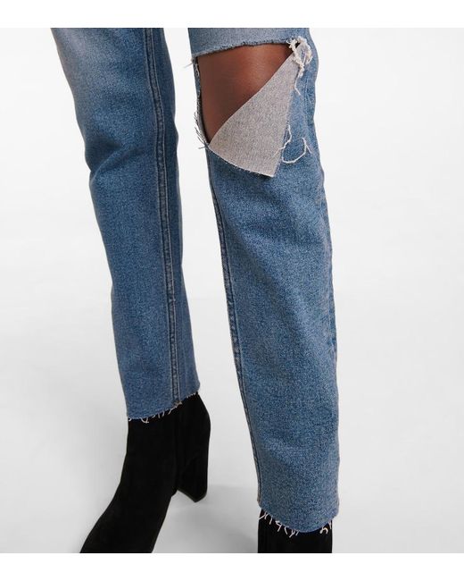 Re/done Blue 90S Ultra High-Rise Skinny Jeans
