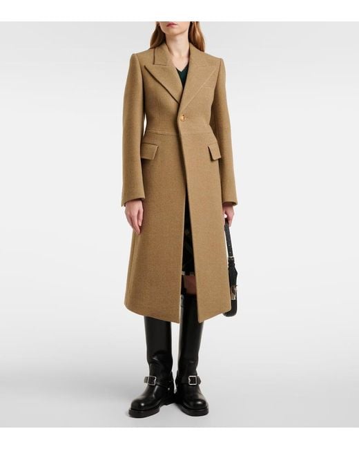 Manteau en laine Burberry en coloris Natural