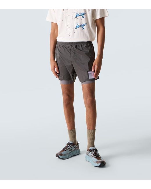 Satisfy Gray Techsilk 5" Running Shorts for men