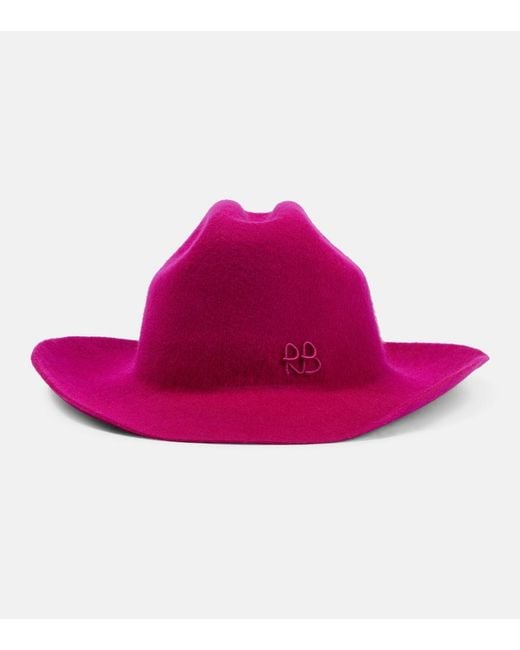Ruslan Baginskiy Pink Felt Cowboy Hat