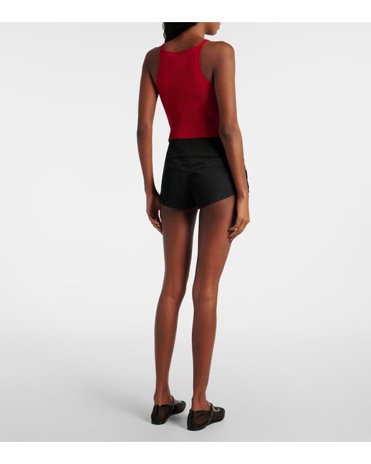 Courreges Black Low-Rise Shorts