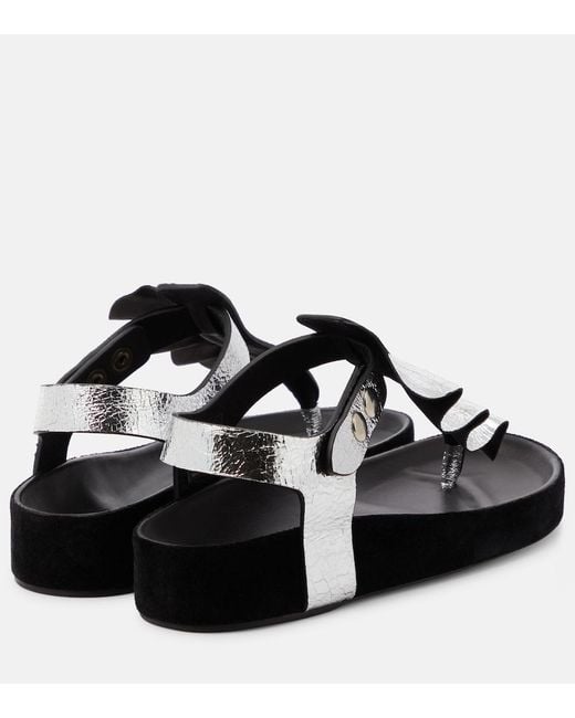 Isabel Marant Black Isela Metallic Sandals