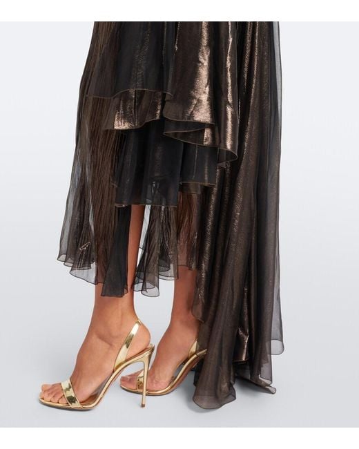 Maria Lucia Hohan Black Heidi Metallic Silk Corset Gown