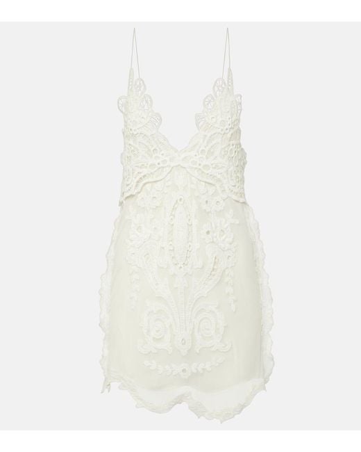 Miniabito Virginia con pizzo di Isabel Marant in White