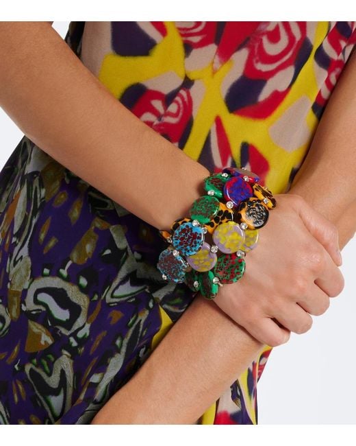Dries Van Noten Green Beaded Bracelet