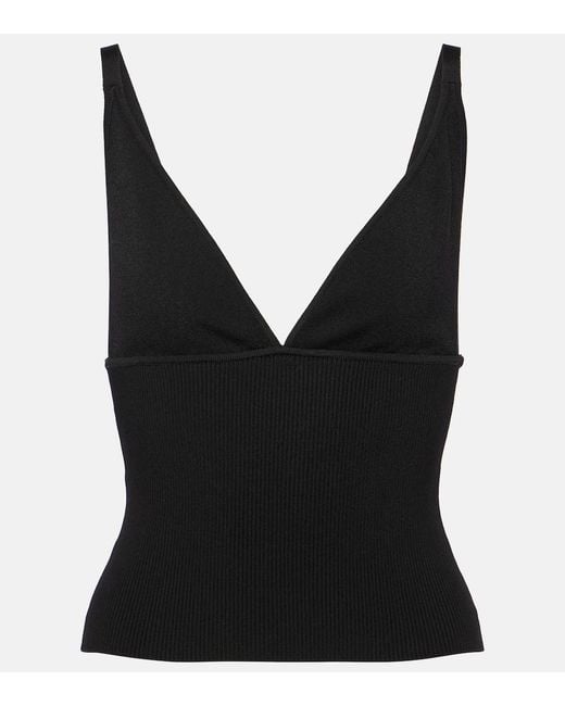 Dolce & Gabbana Black V-Neck Tank Top
