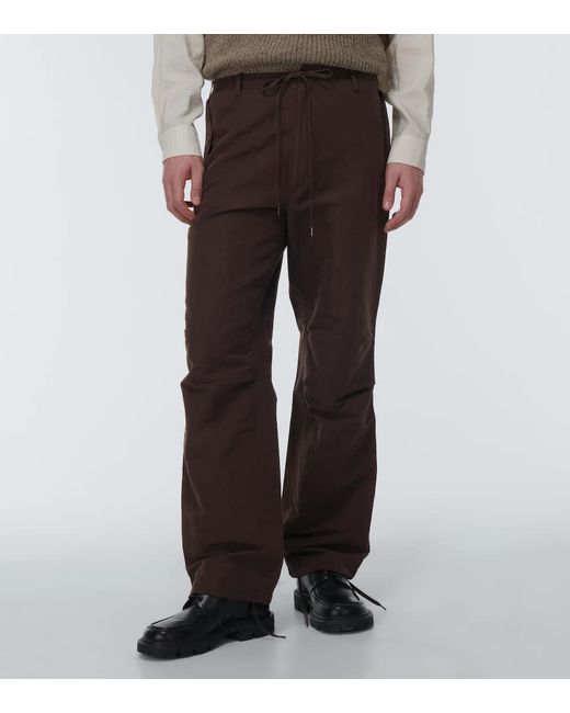 AURALEE Linen And Cotton Pants in Brown for Men | Lyst