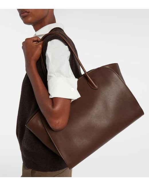 The Row Brown Tote Bag Marlo 14 Aus Leder