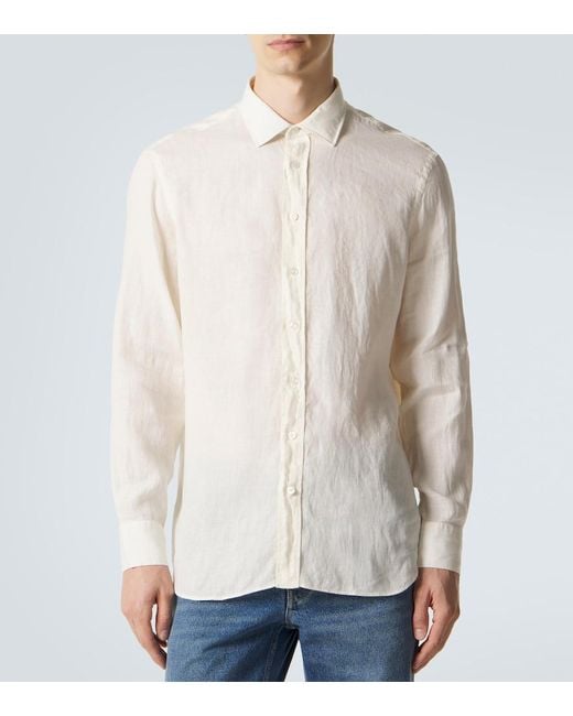 Lardini Natural Linen Shirt for men