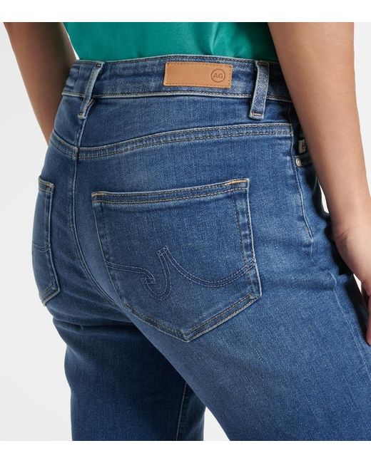 AG Jeans Blue Tropea High-Rise Flare Jeans