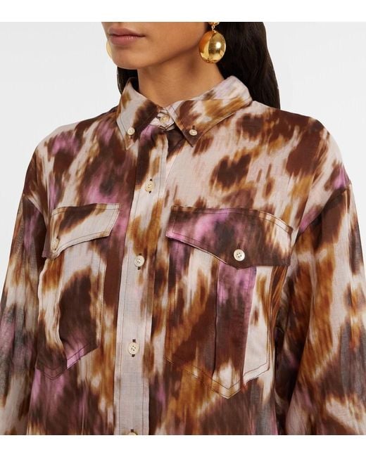 Isabel Marant Multicolor Elaine Printed Cotton Shirt Dress