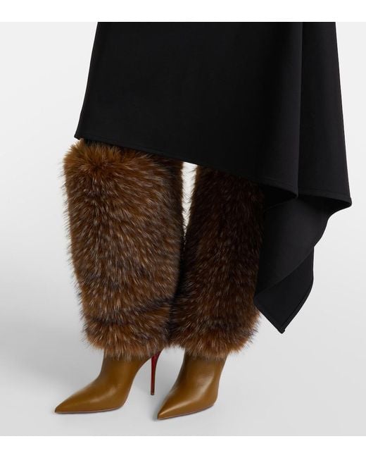 Christian Louboutin Brown Yangzee 100 Leather Knee-High Boots