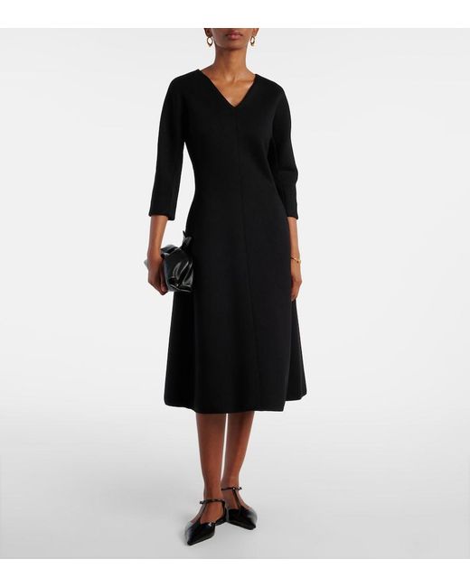 Max Mara Black Midas Jersey Midi Dress