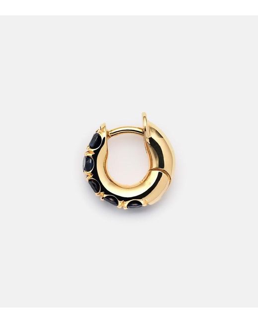 Spinelli Kilcollin Blue Mini Macro Hoop 18kt Yellow Gold Single Earring With Sapphires