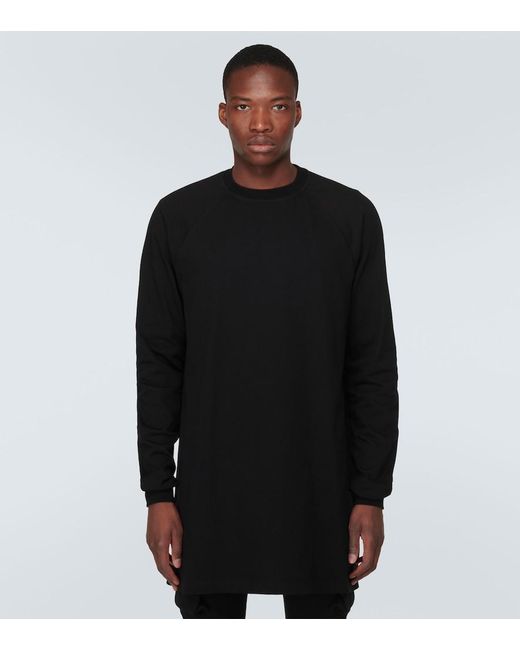 Rick Owens Black Baseball Cotton Jersey Sweatshirt for men