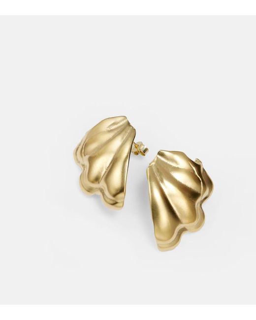 YSSO Metallic Ocean 24Kt-Plated Earrings