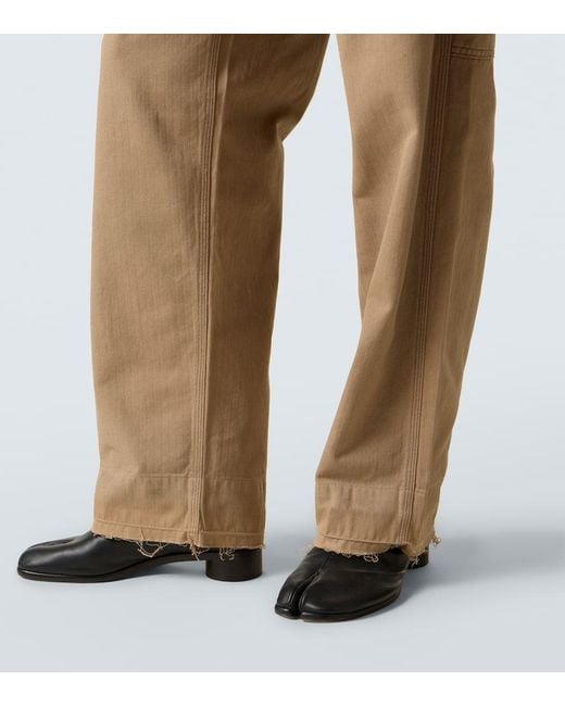 Maison Margiela Mid-Rise Wide-Leg Jeans in Natural für Herren
