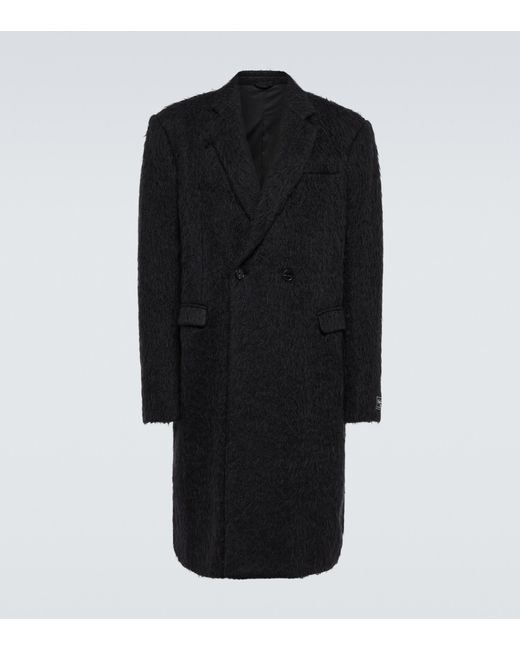 Raf Simons Black Double-breasted Coat for men