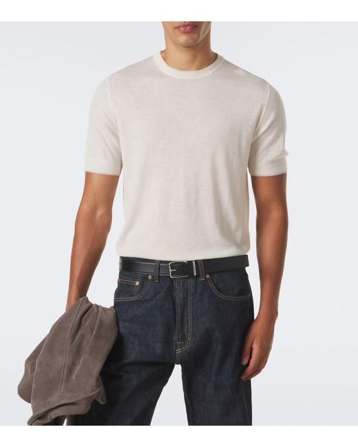 arch4 White Mr Gubbins Cashmere Sweater for men
