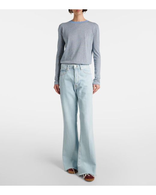 FRAME Blue The Lax Flared Jeans