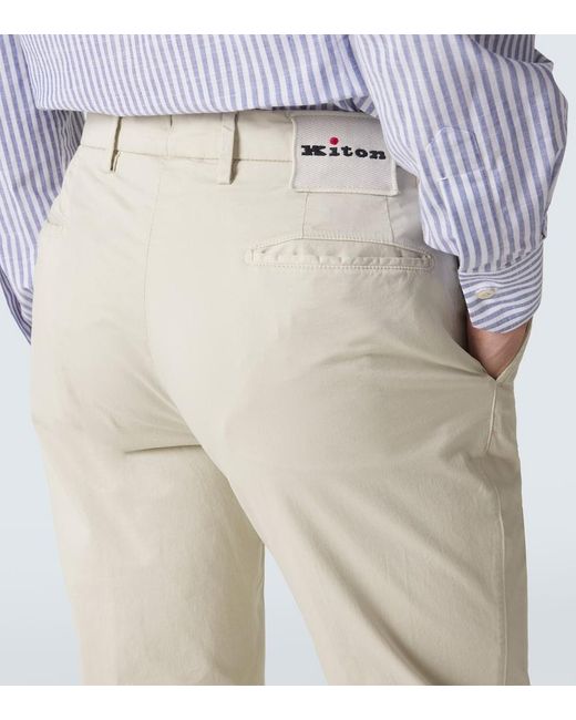 Kiton Natural Cotton-Blend Chinos for men