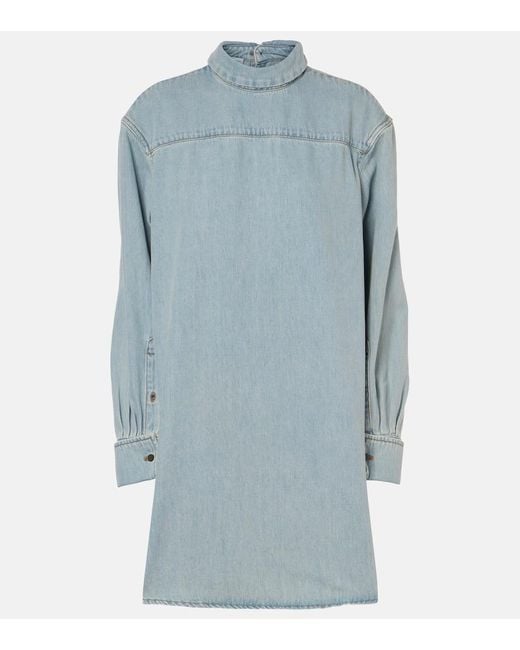 Dries Van Noten Blue Top Aus Denim