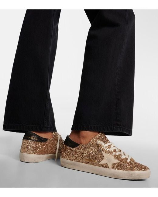 Golden Goose Deluxe Brand Metallic Superstar Glitter Sneakers