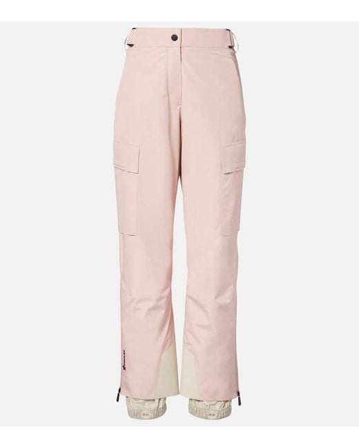 Moncler Pink Belted Flared Ski Pants