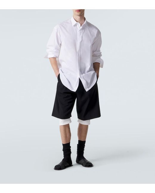 The Row Black Sayed Wool Shorts for men