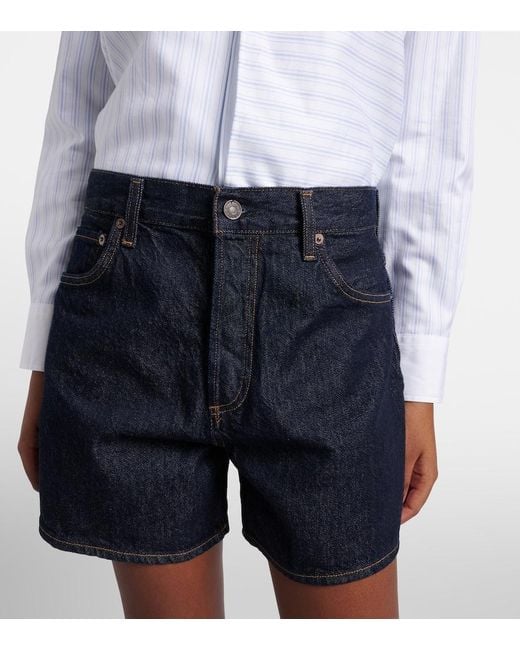 Agolde Blue Leith Denim Shorts