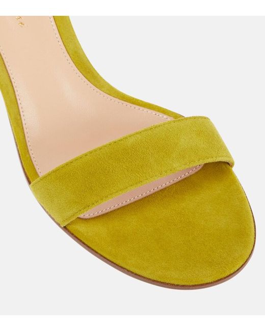 Gianvito Rossi Yellow Versilia 60 Suede Sandals