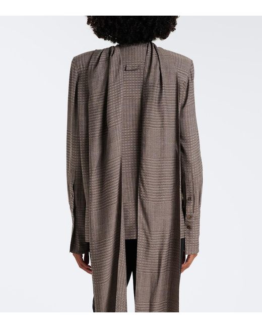 Mugler Brown Schluppenbluse