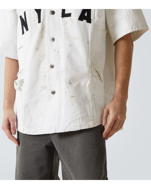 Camisa De Algodon Painter Greg Lauren de hombre de color Gray