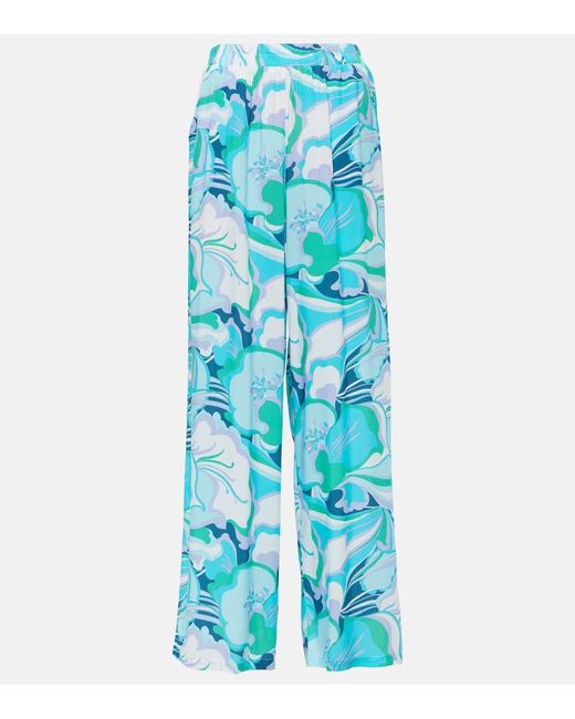 Pantalones anchos Olivia florales Melissa Odabash de color Blue