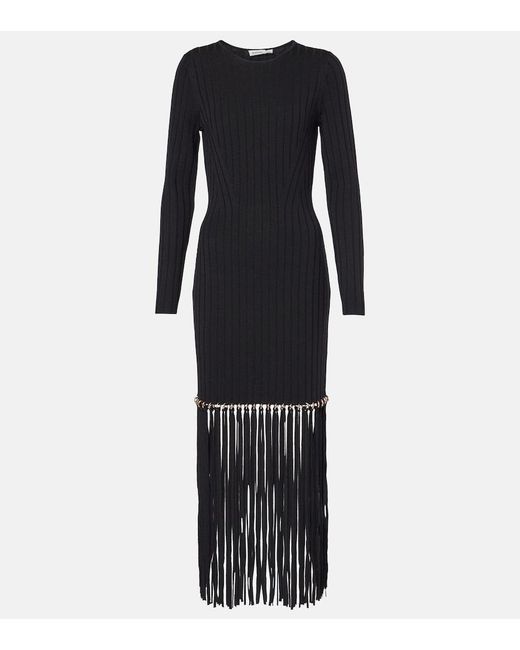 Jonathan Simkhai Blue Sharron Fringed Midi Dress