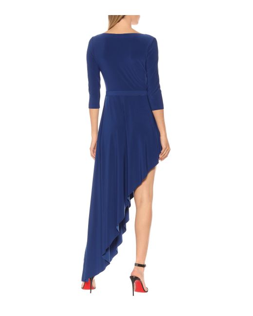 Norma Kamali Reversible Stretch Jersey Dress in Berry Blue (Blue ...