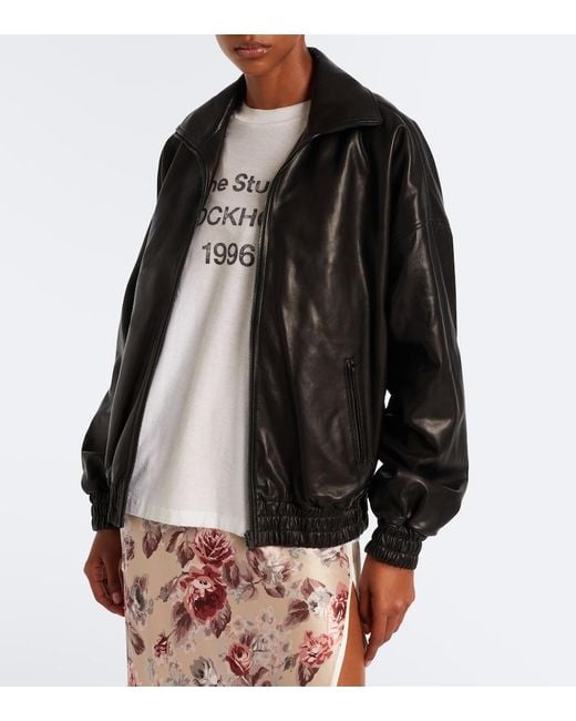 Acne Black Leather Jacket
