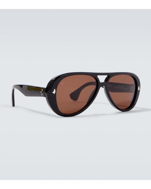 Sestini Eyewear Brown Aviator Sunglasses for men