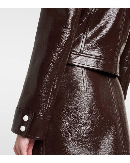 Veste Reedition En Vinyle Courreges en coloris Black
