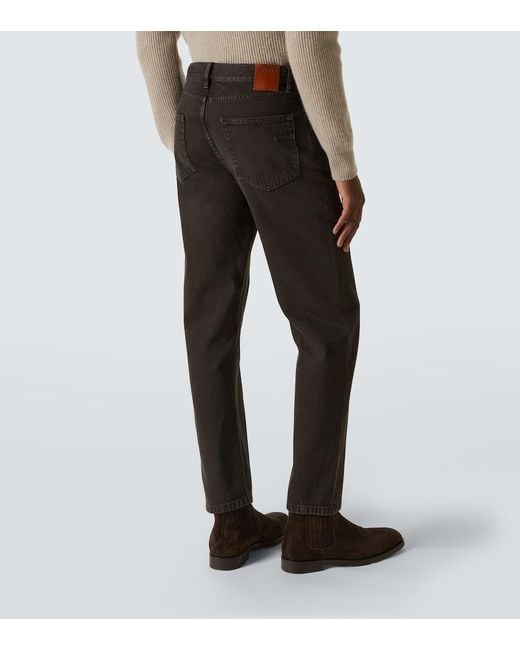 Zegna Gray Roccia Straight Jeans for men