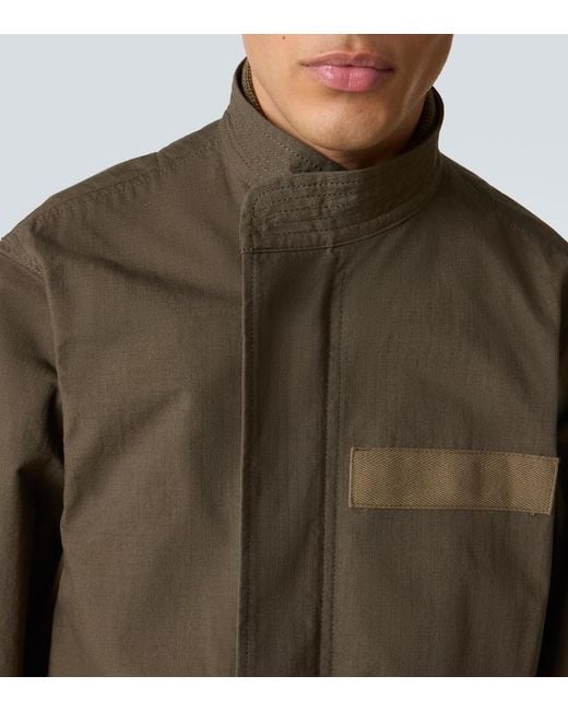 Sacai Green Cotton-Blend Ripstop Jacket for men